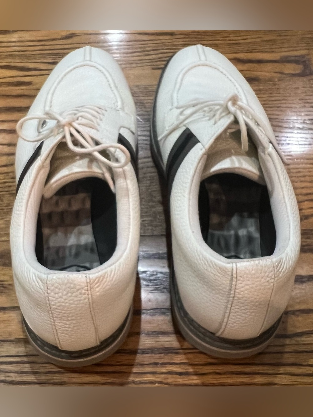 G/FORE Men’s Leather Grosgrain Gallivanter Spikeless Golf Shoes Sz 12 White Grey - Picture 8 of 14